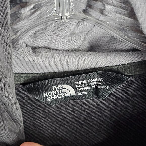 North Face Hoodie Mens Medium Pullover Knit Drawstring Big Back Logo Hiking - Picture 7 of 12